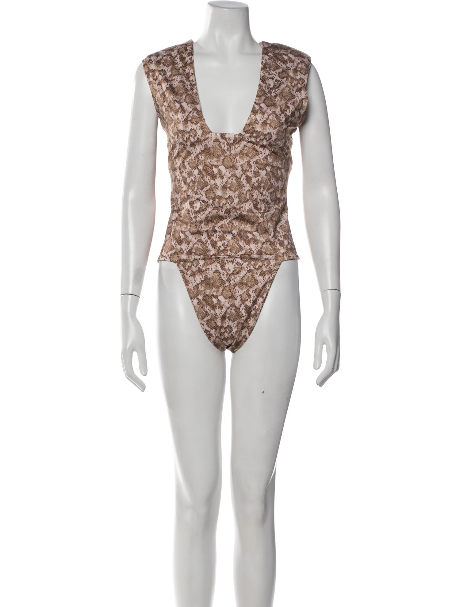 Dos Gardenias Animal Print One-Piece w/ Tags