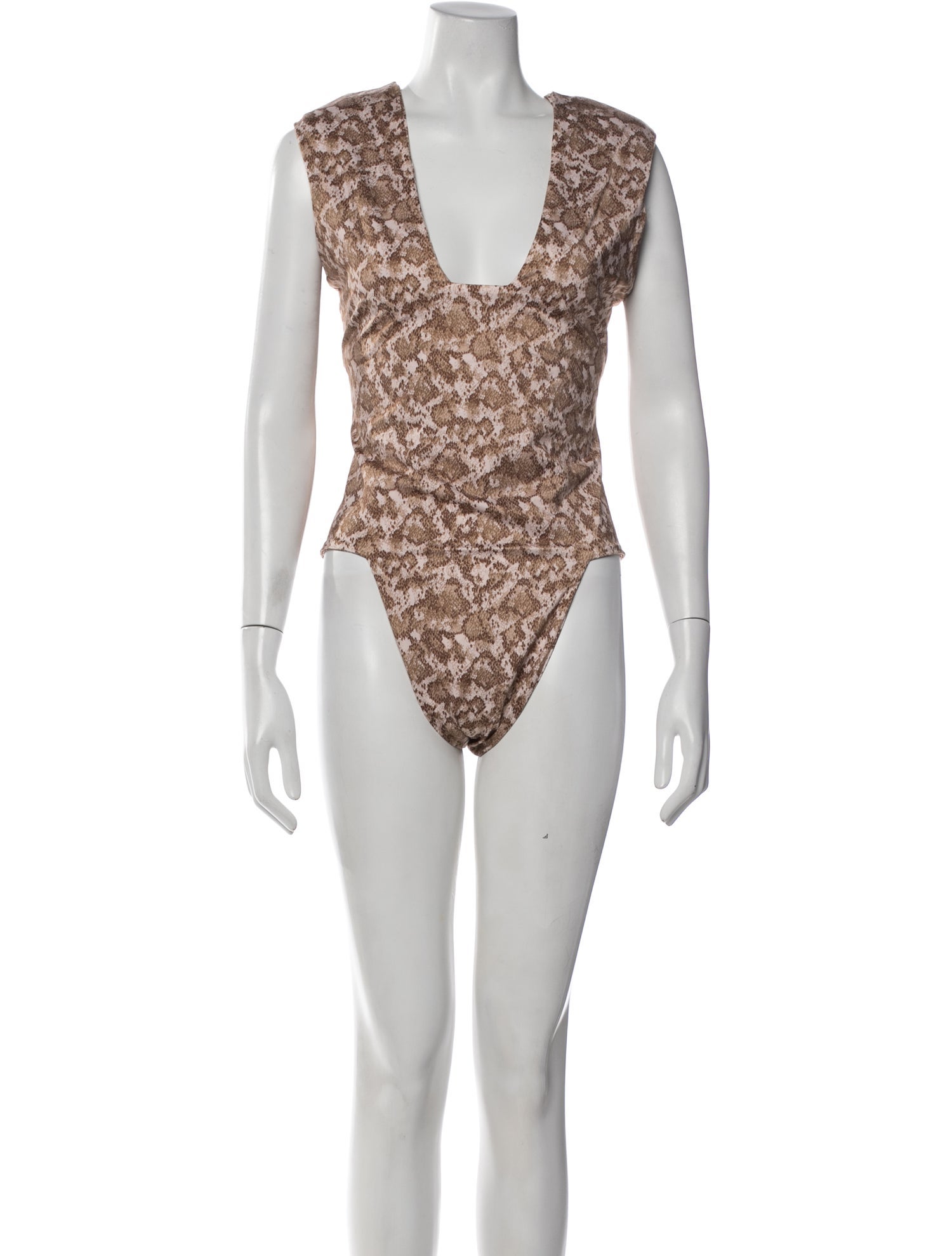 Dos Gardenias Animal Print Cutout Accent One-Piece w/ Tags