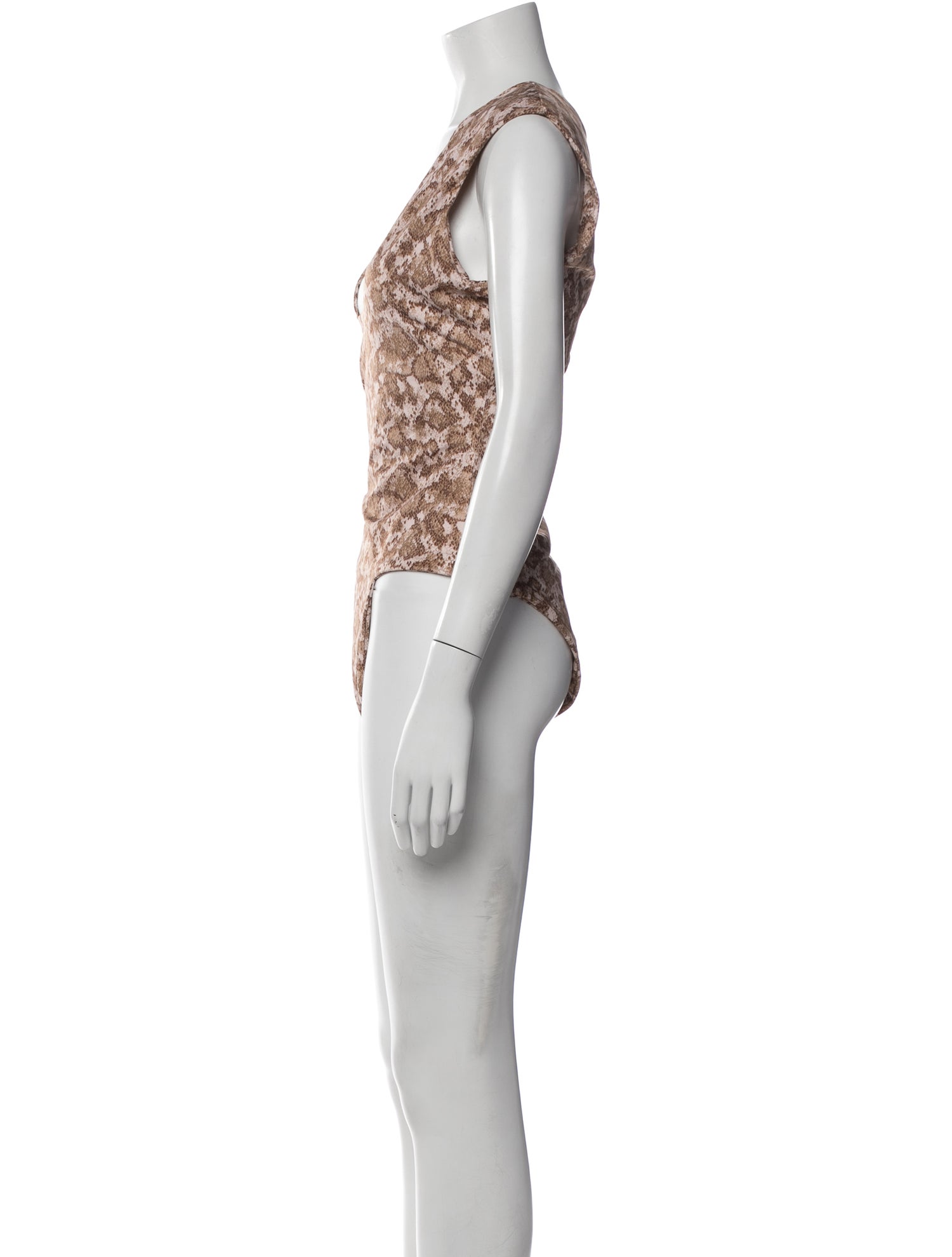 Dos Gardenias Animal Print Cutout Accent One-Piece w/ Tags