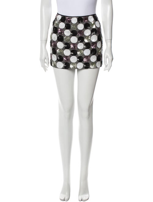 Douglas Hannant Polka Dot Print Mini Skirt Metalli
