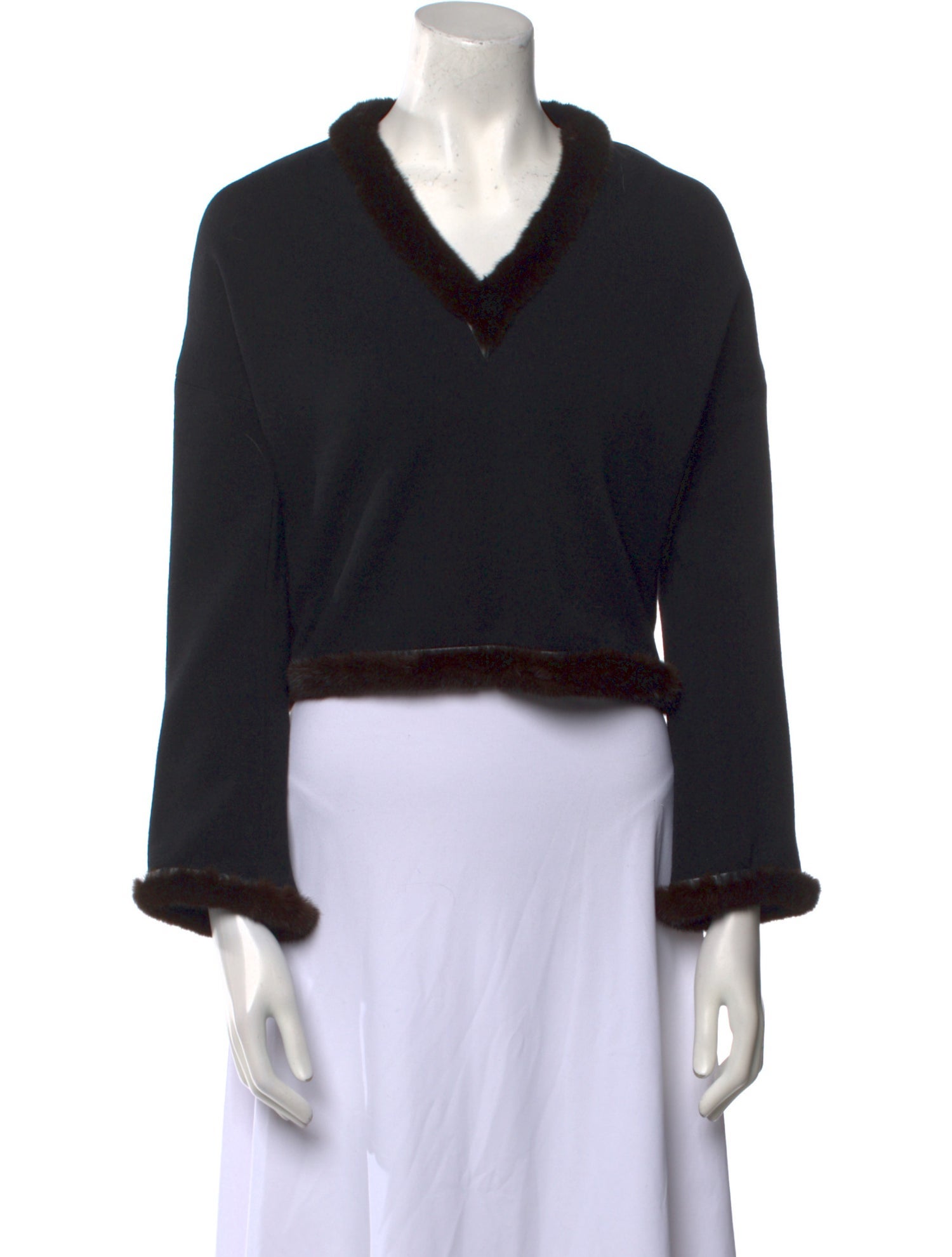 Douglas Hannant Merino Wool V-Neck Sweatshirt