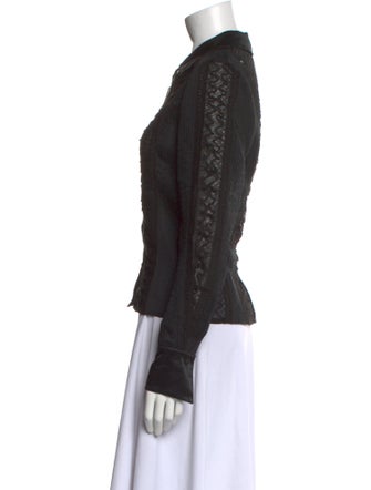 Douglas Hannant Silk Long Sleeve Button-Up Top