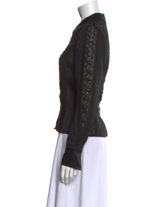 Douglas Hannant Silk Long Sleeve Button-Up Top