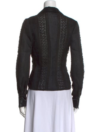 Douglas Hannant Silk Long Sleeve Button-Up Top