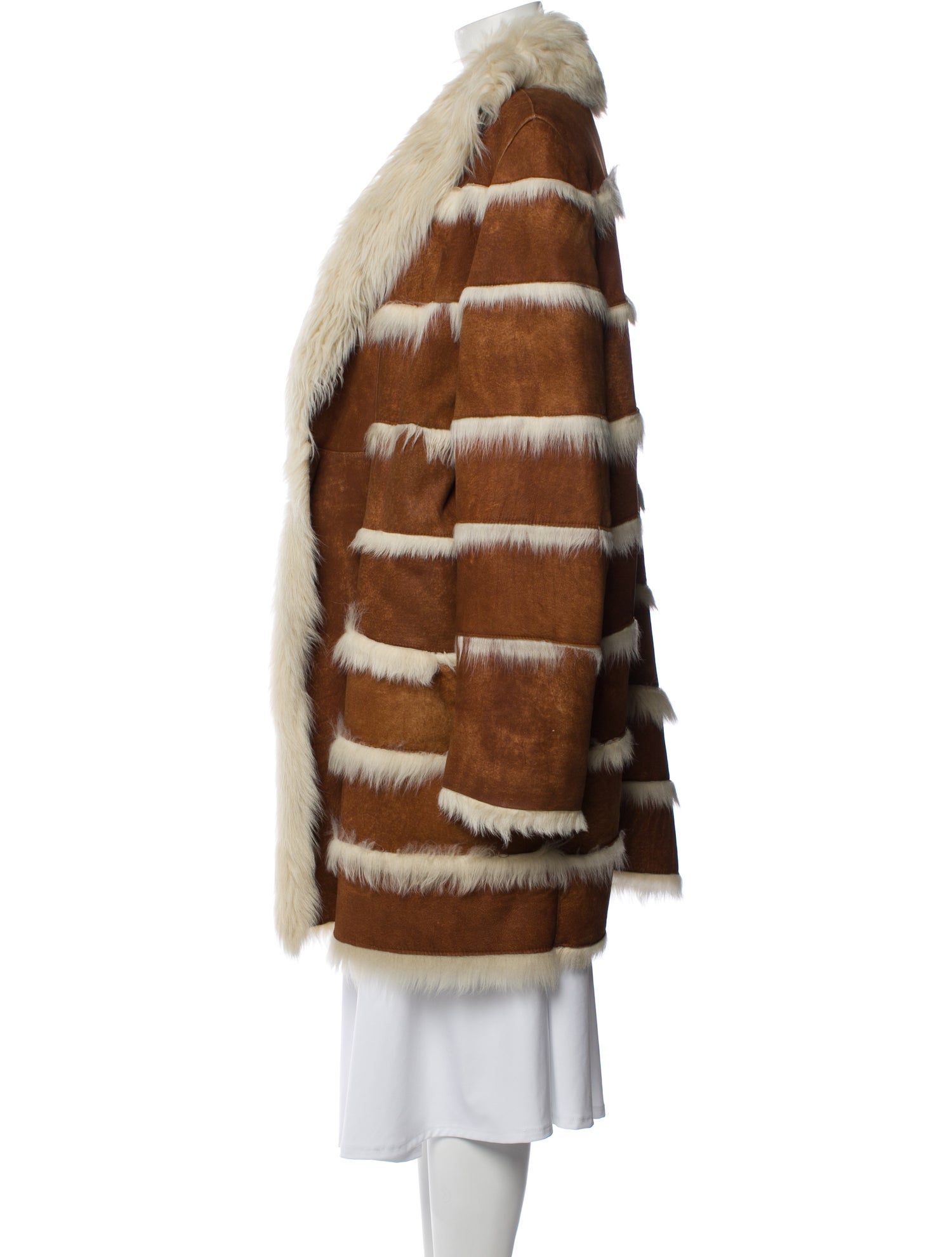 Douglas Hannant Striped Fur Coat