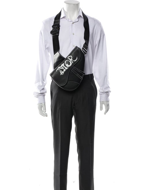 DIOR x Peter Doig Leather Saddle Bag