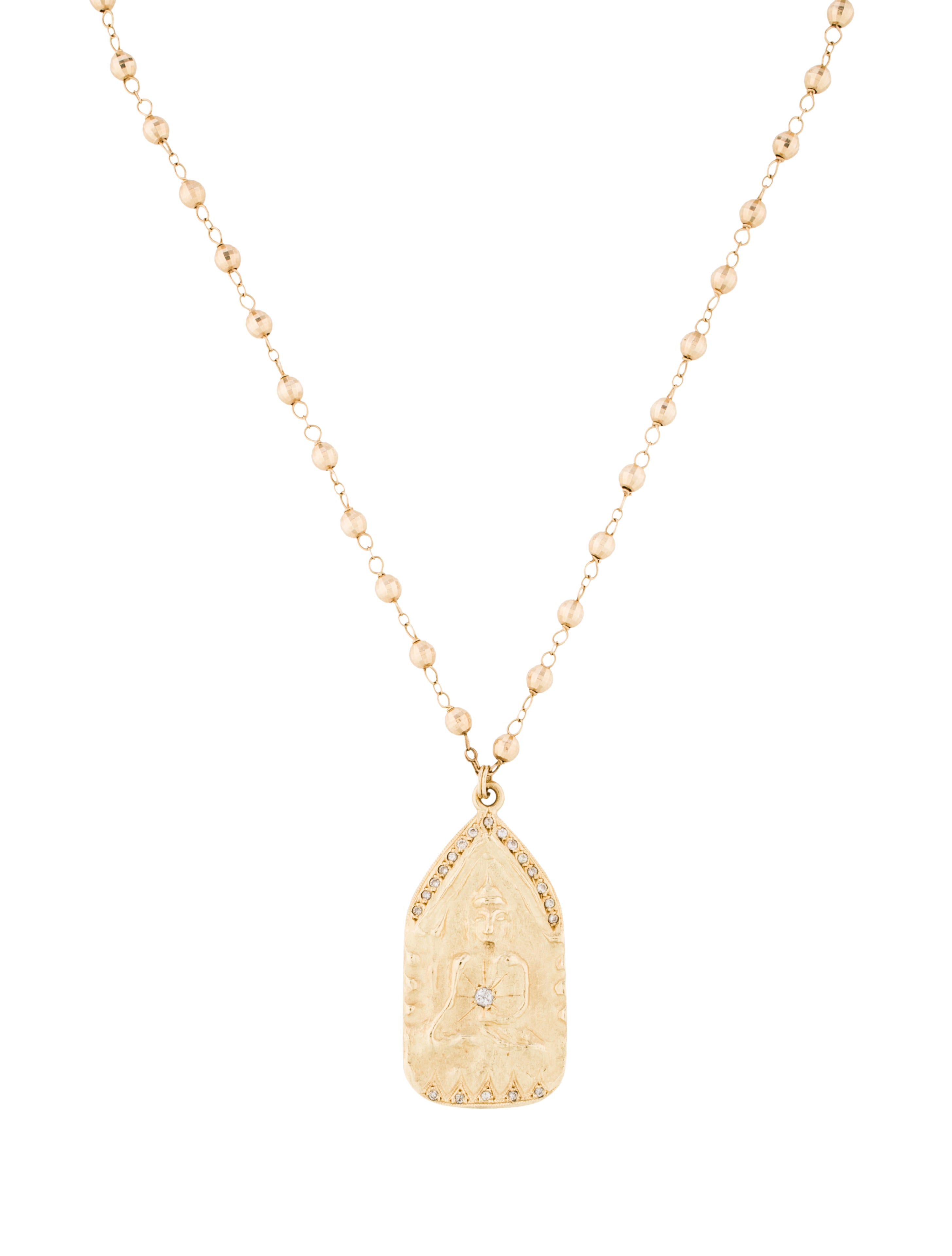 Devon Page McCleary Diamond Buddha Pendant Necklace