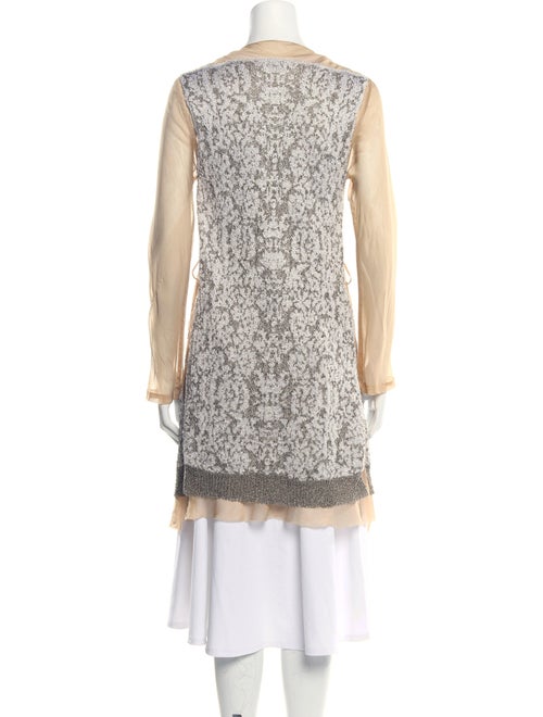 Dries Van Noten Colorblock Pattern Open Front Sweater