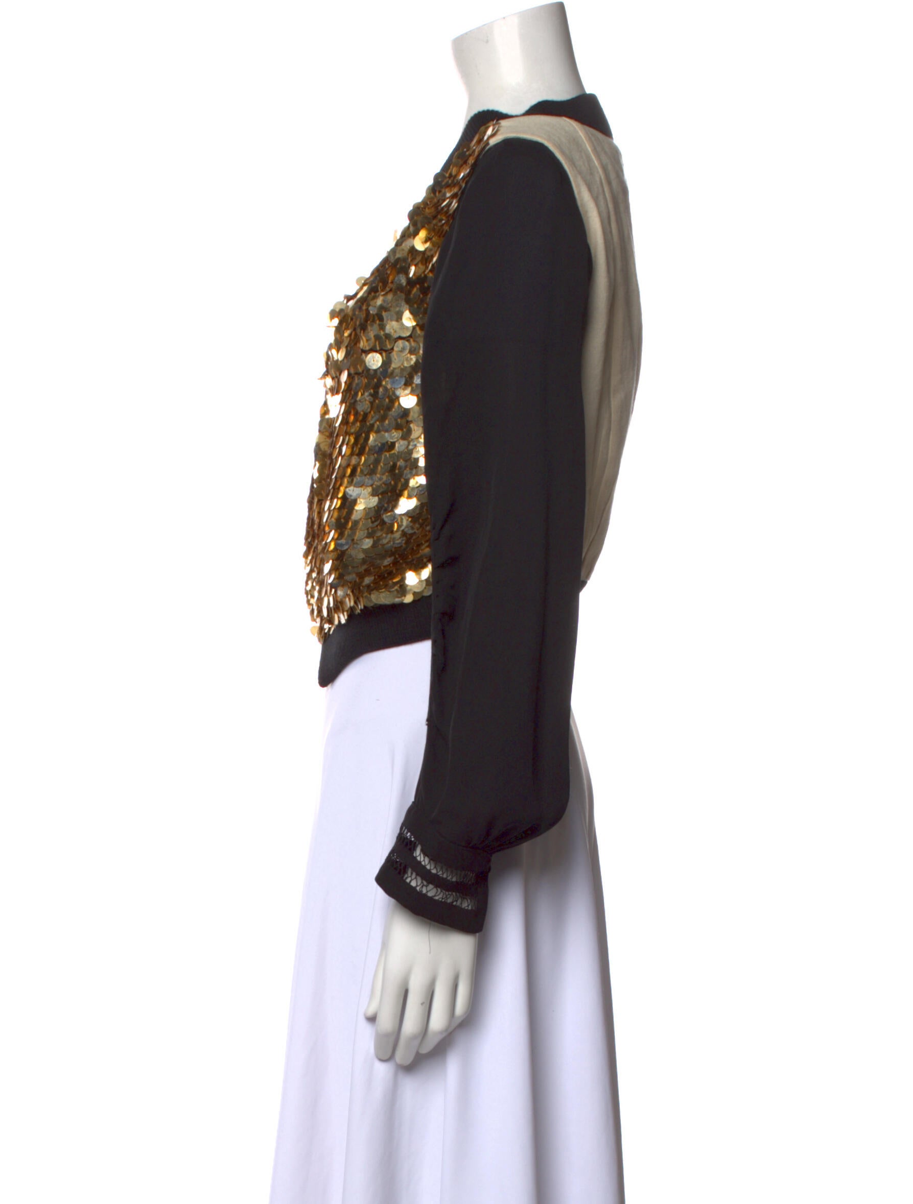 2000s Dries Van Noten Crop Sweater with Drawstring Waist