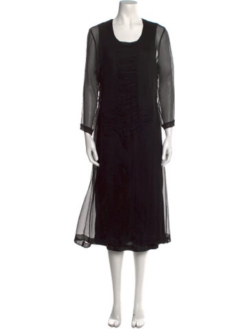 Dries Van Noten Dresses Silk Midi Length Dress Us12, Fr44 | XL