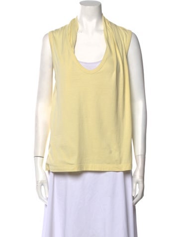 Dries Van Noten Tops Plunge Neckline Sleeveless Top XS