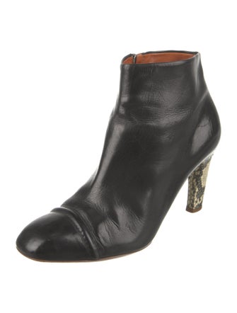 Dries Van Noten Leather Animal Print Boots