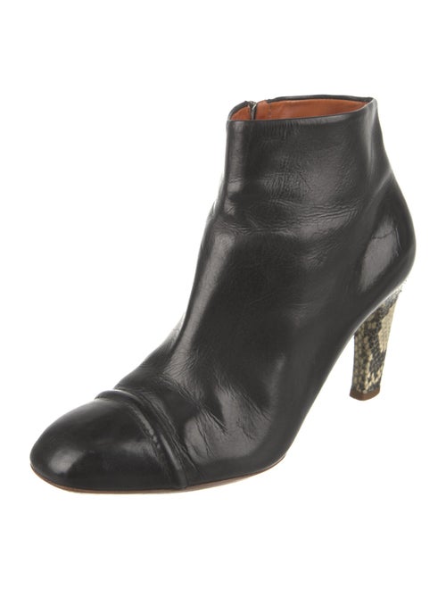 Dries Van Noten Leather Animal Print Boots