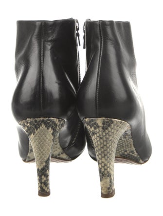 Dries Van Noten Leather Animal Print Boots