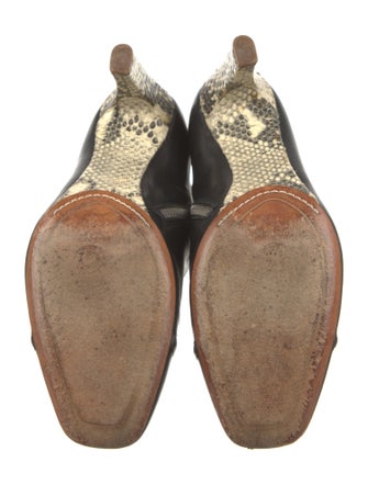 Dries Van Noten Leather Animal Print Boots