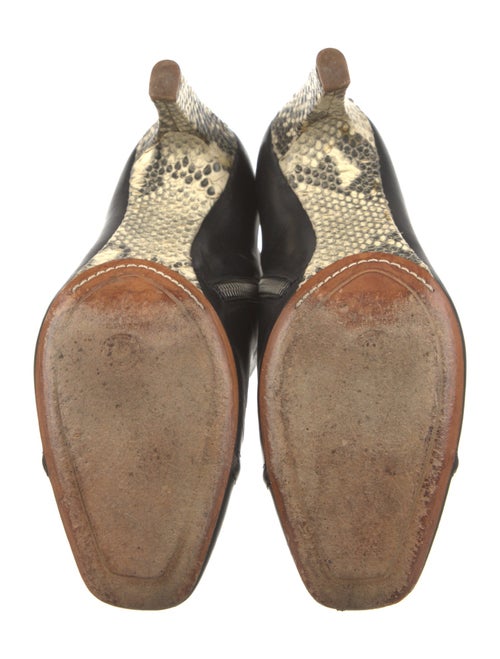 Dries Van Noten Leather Animal Print Boots