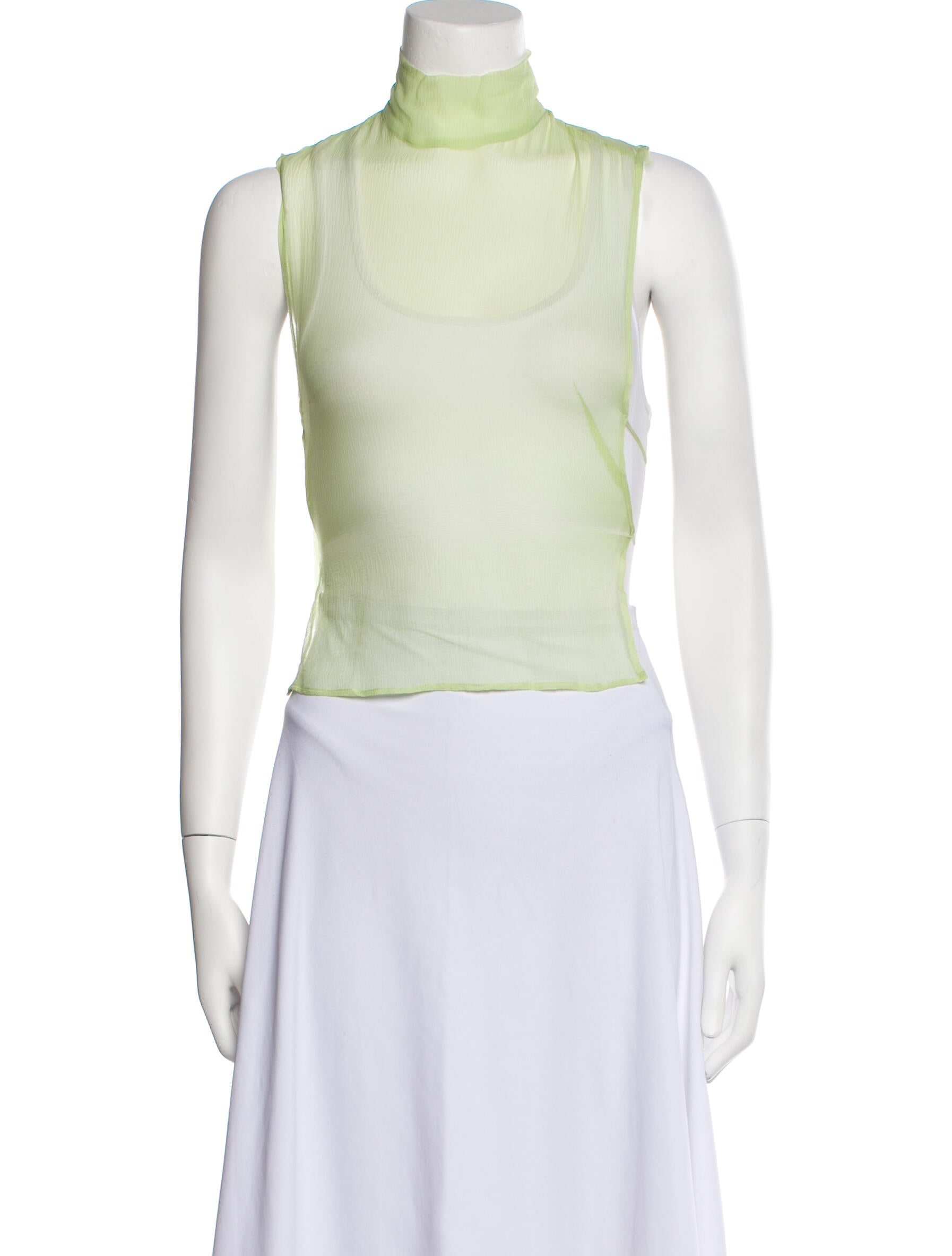 Dries Van Noten Silk Turtleneck Crop Top w/ Tags