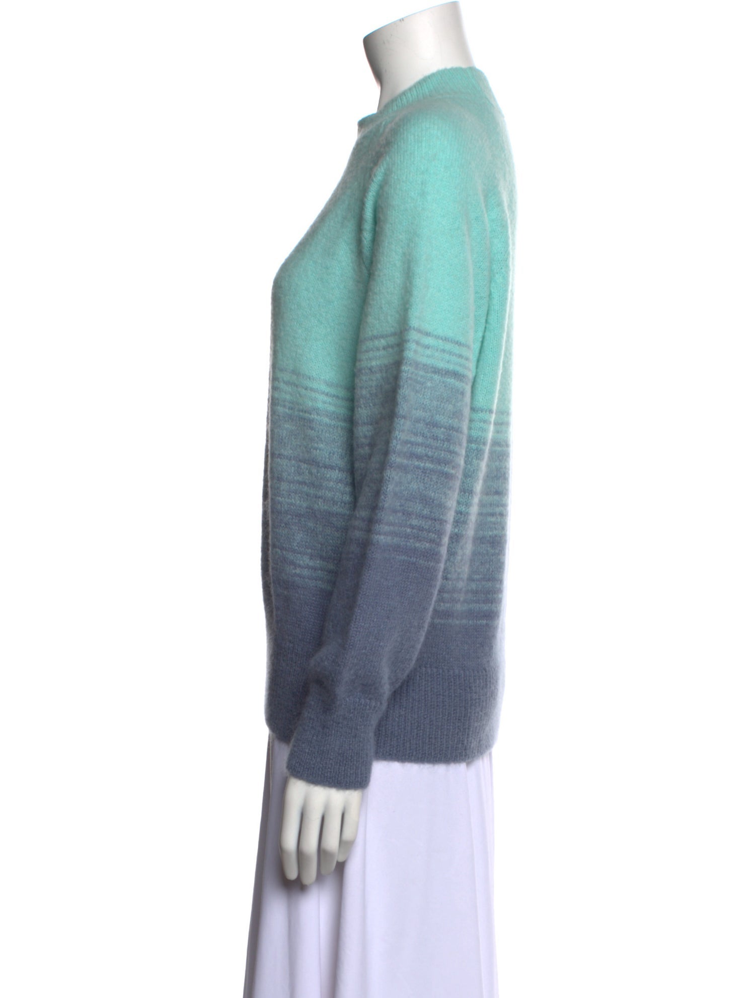 Dries Van Noten Striped Mock Neck Sweater
