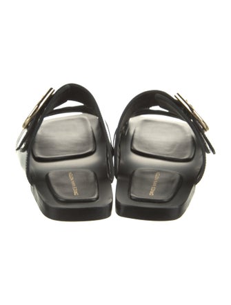 Dries Van Noten Vegetarian Patent Leather Cutout Accent Slides