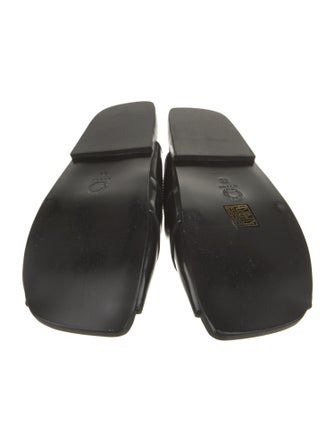 Dries Van Noten Vegetarian Patent Leather Cutout Accent Slides