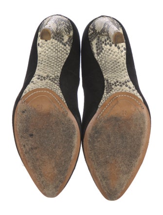 Dries Van Noten Suede Animal Print Pumps