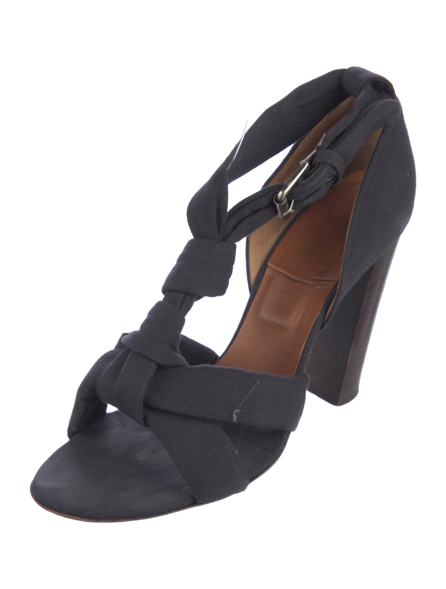 Dries Van Noten Canvas T-Strap Sandals