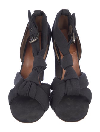 Dries Van Noten Canvas T-Strap Sandals