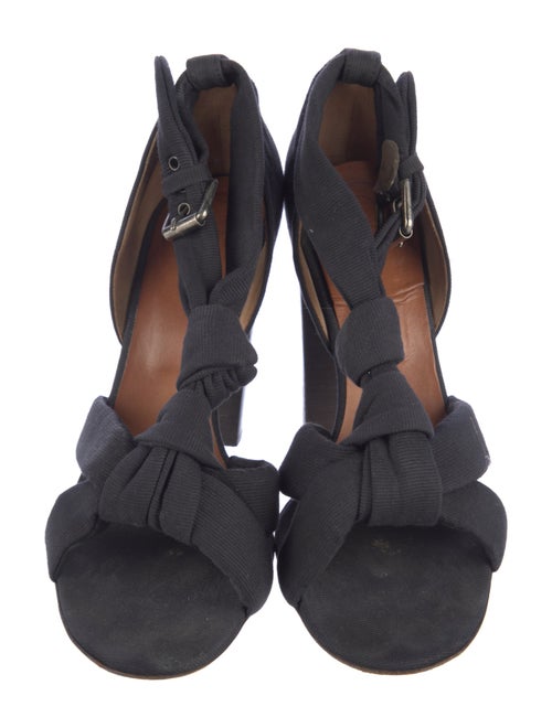 Dries Van Noten Canvas T-Strap Sandals