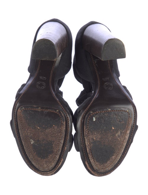 Dries Van Noten Canvas T-Strap Sandals