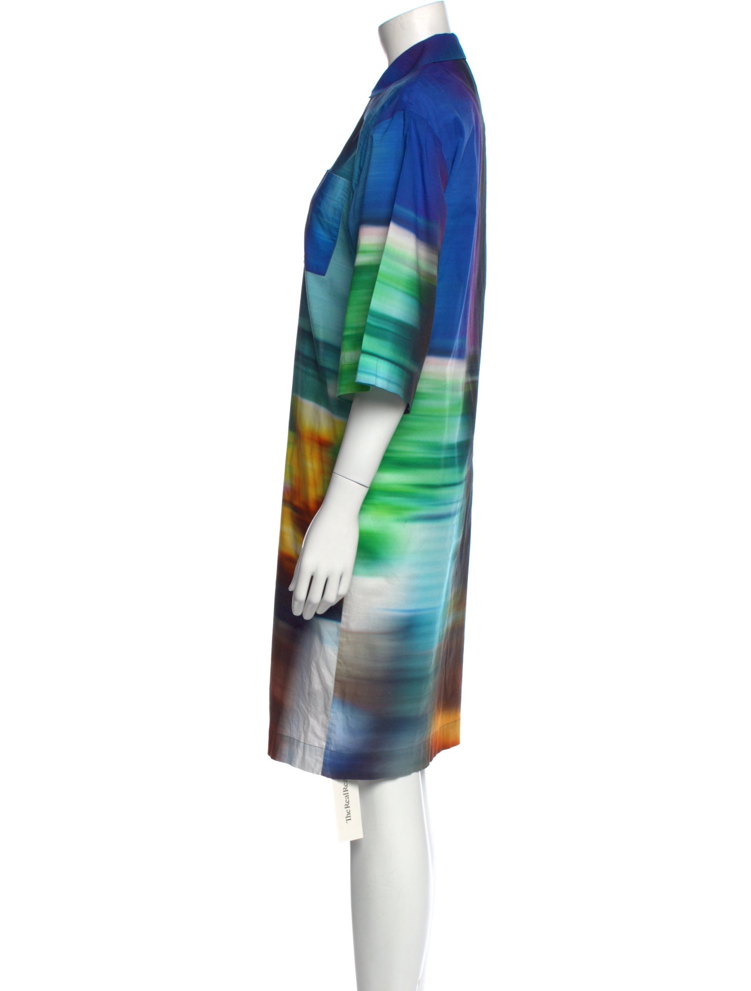 Dries Van Noten Tie-Dye Print Knee-Length Dress