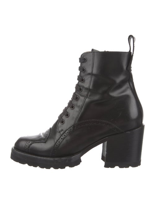Dries Van Noten Leather Combat Boots