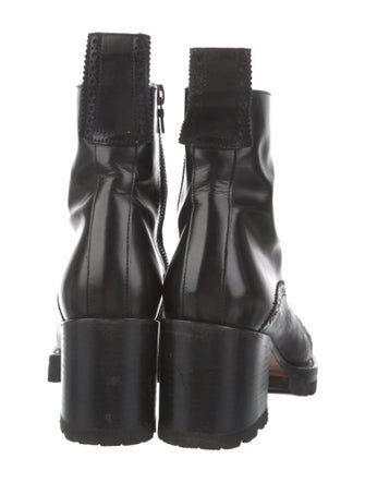 Dries Van Noten Leather Combat Boots