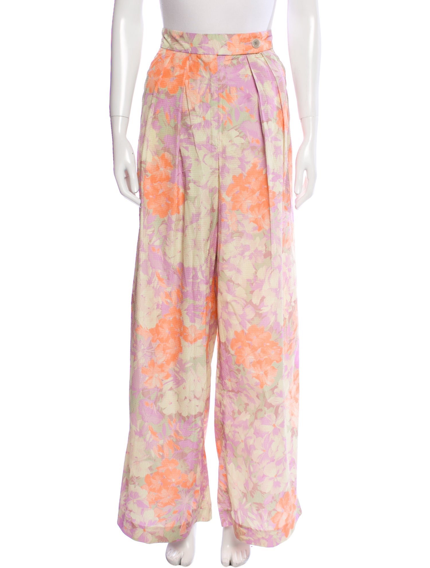 Dries Van Noten Floral Print Wide Leg Pants w/ Tags