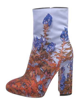 Dries Van Noten Satin Printed Boots