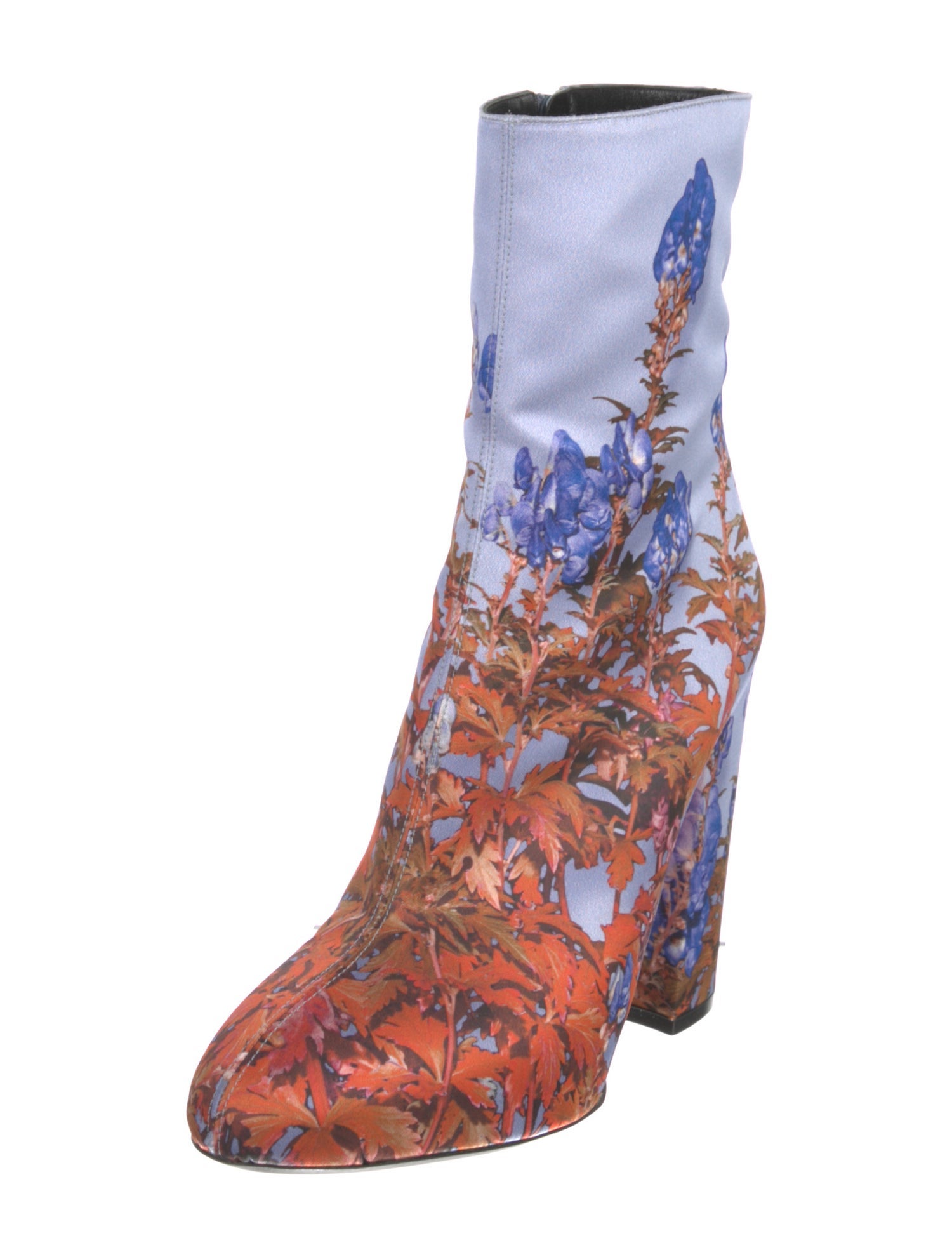 Dries Van Noten Satin Printed Boots
