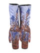 Dries Van Noten Satin Printed Boots