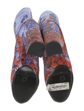 Dries Van Noten Satin Printed Boots
