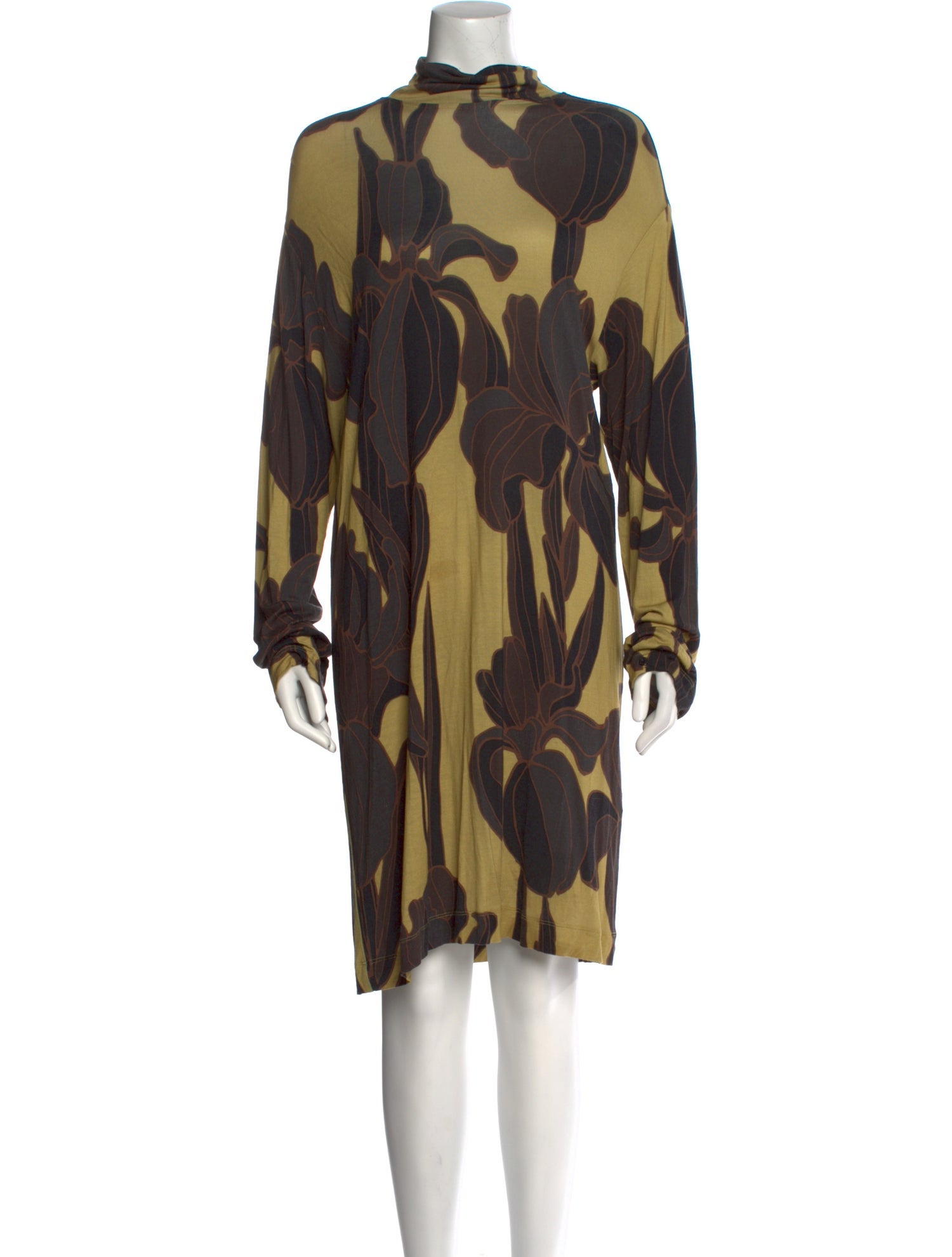 Dries Van Noten Printed Knee-Length Dress