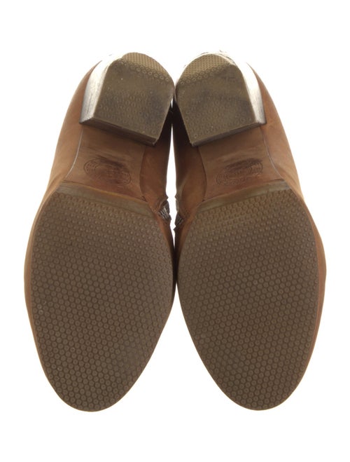 Dries Van Noten Leather Colorblock Pattern Boots