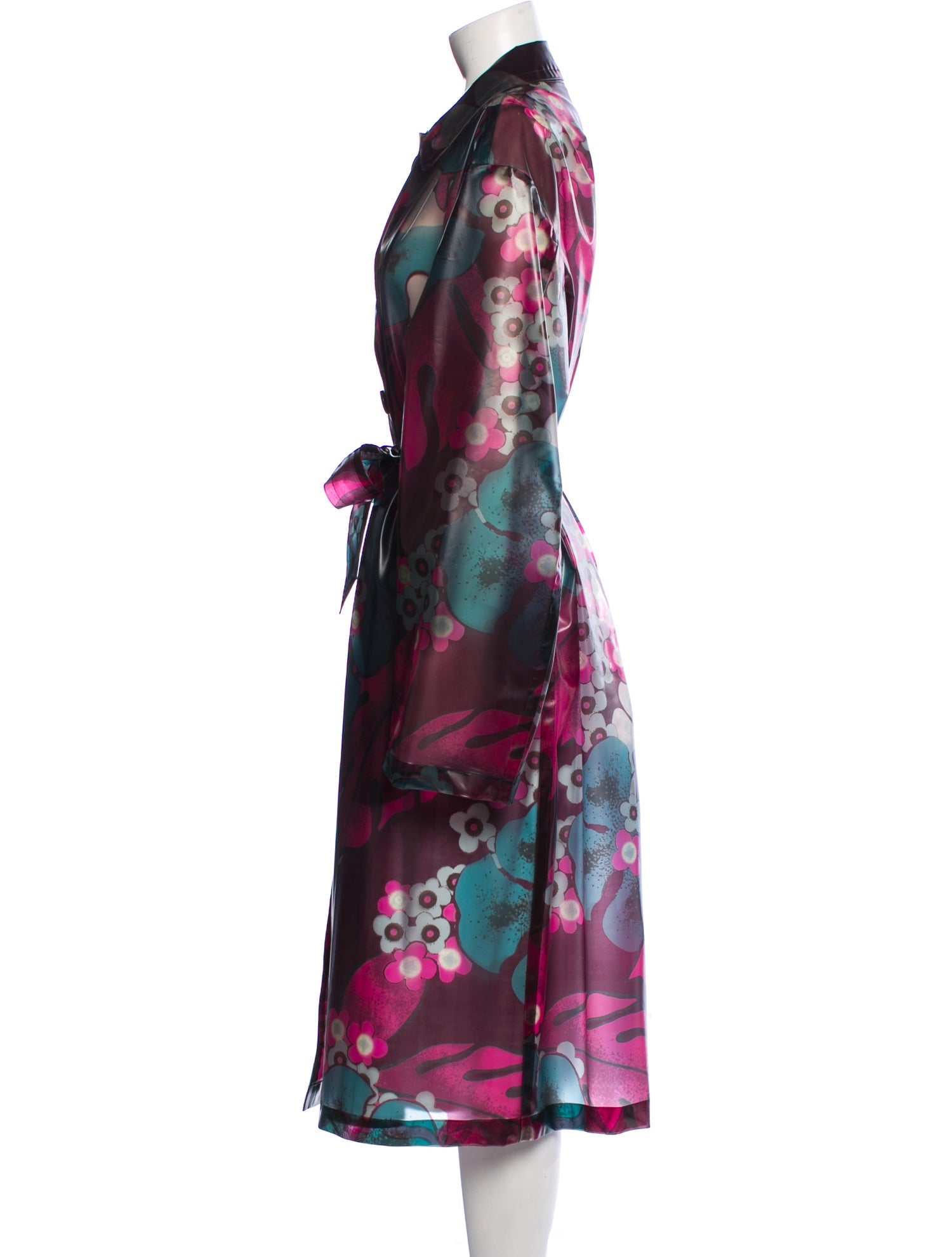 Dries Van Noten Floral Print Trench Coat