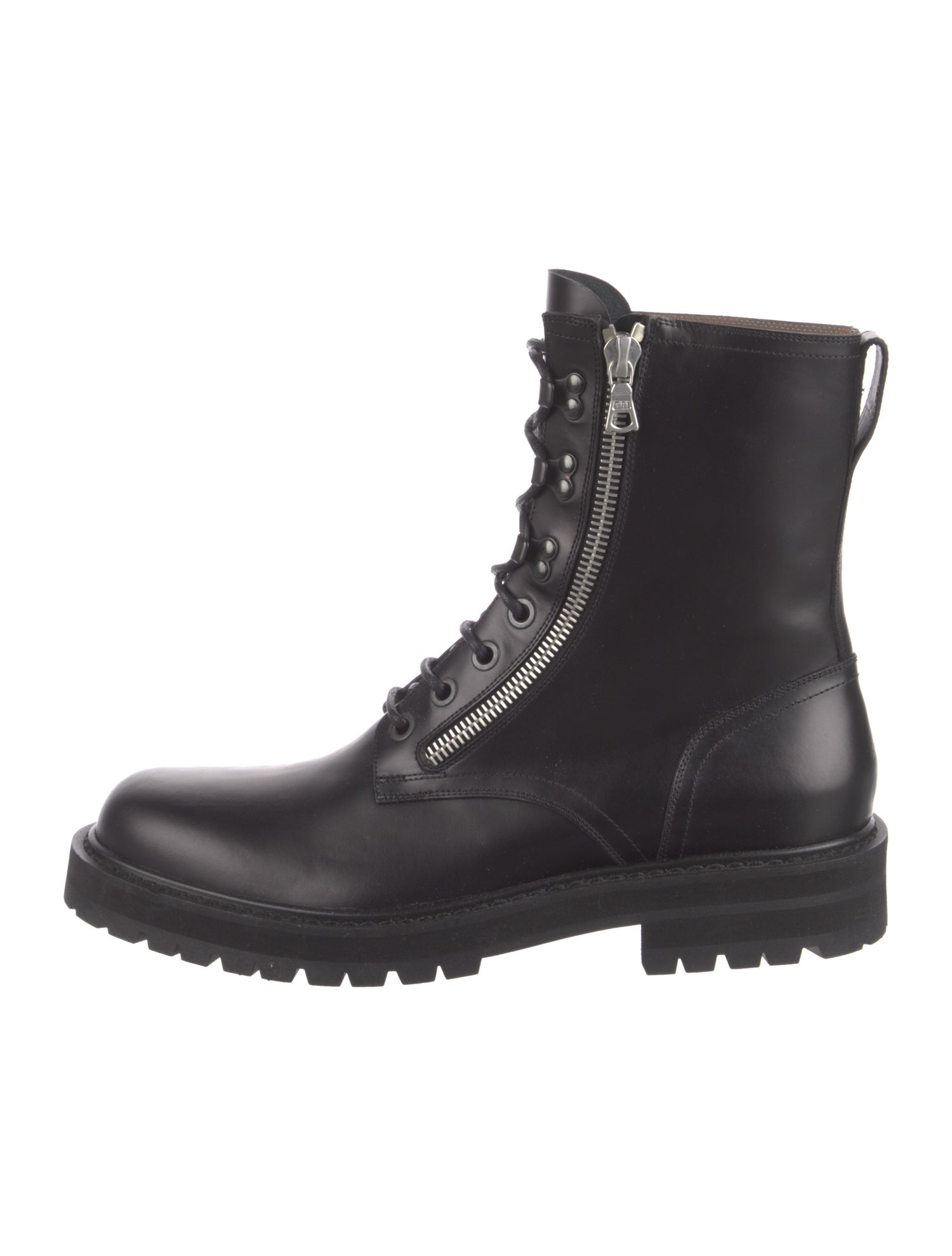 Dries Van Noten Leather Combat Boots