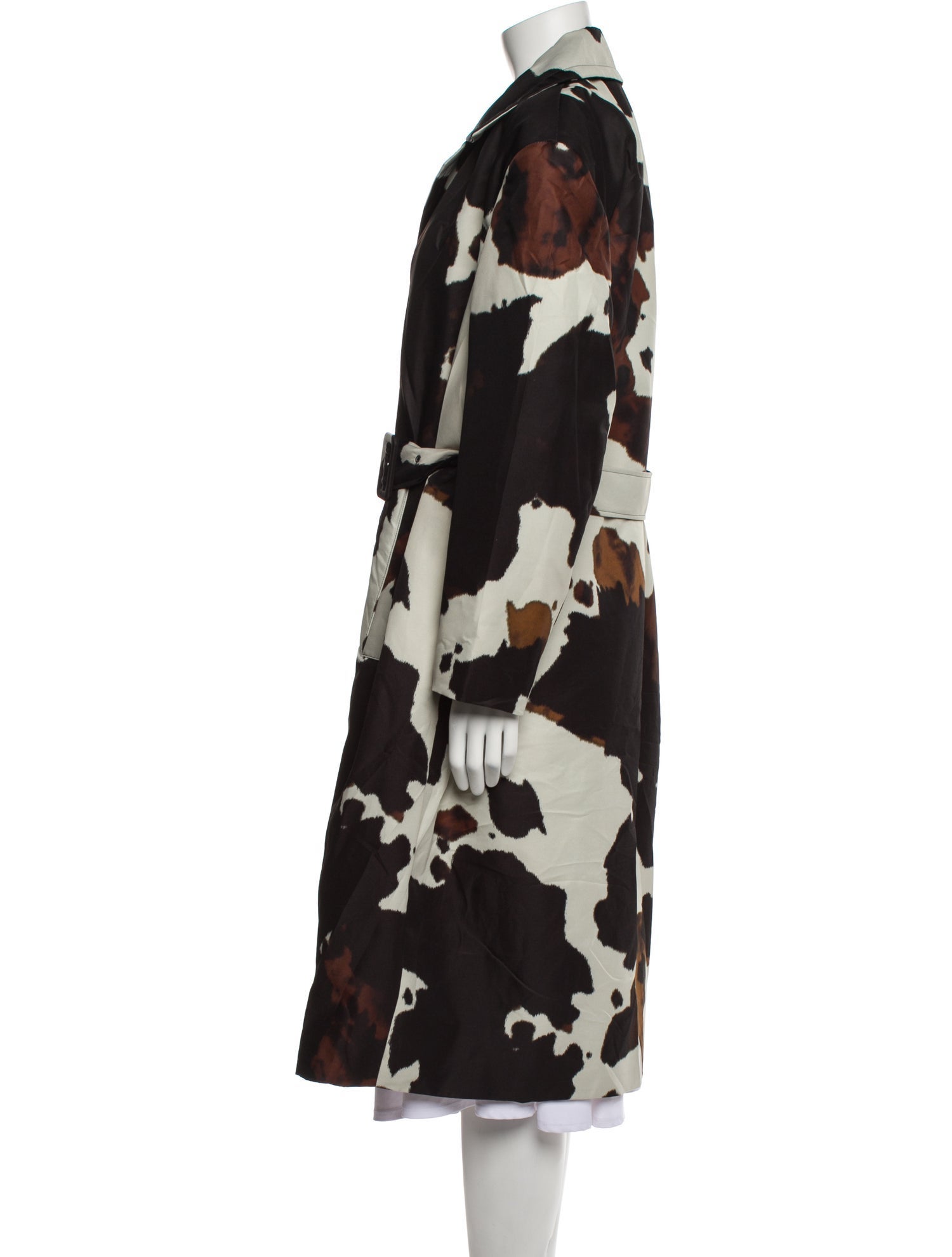 Dries Van Noten Animal Print Trench Coat