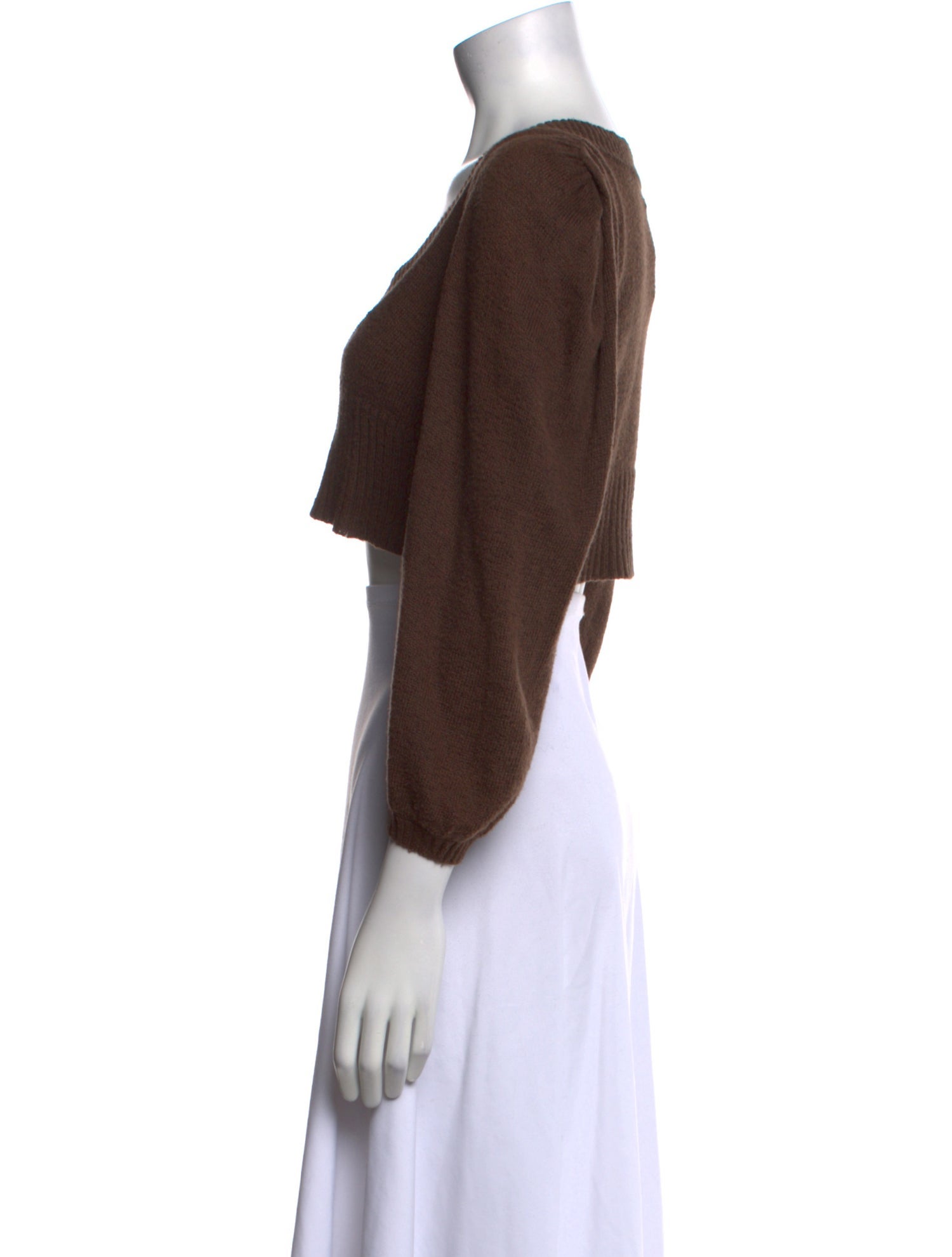 Dries Van Noten Linen V-Neck Crop Top