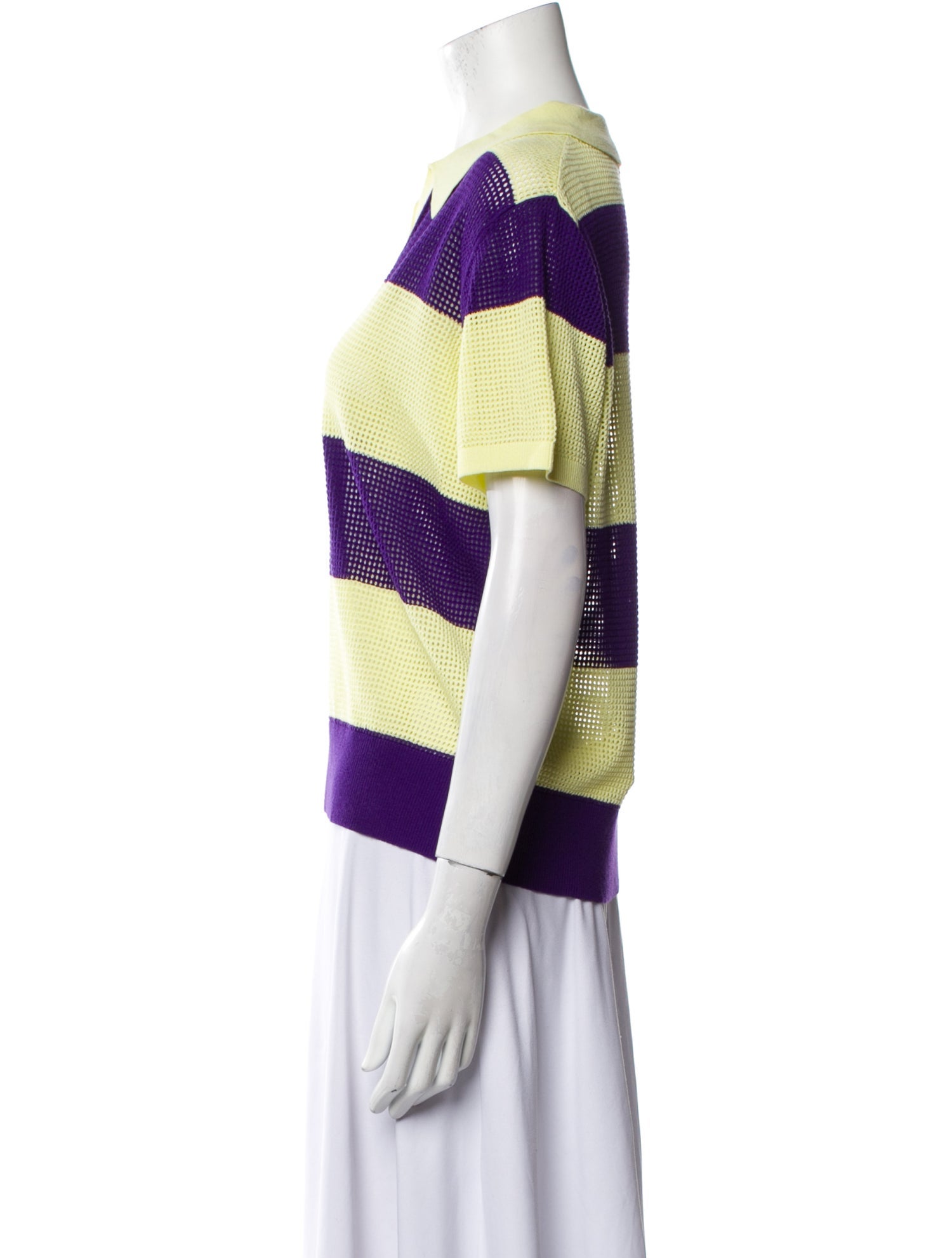 Dries Van Noten Striped V-Neck Polo