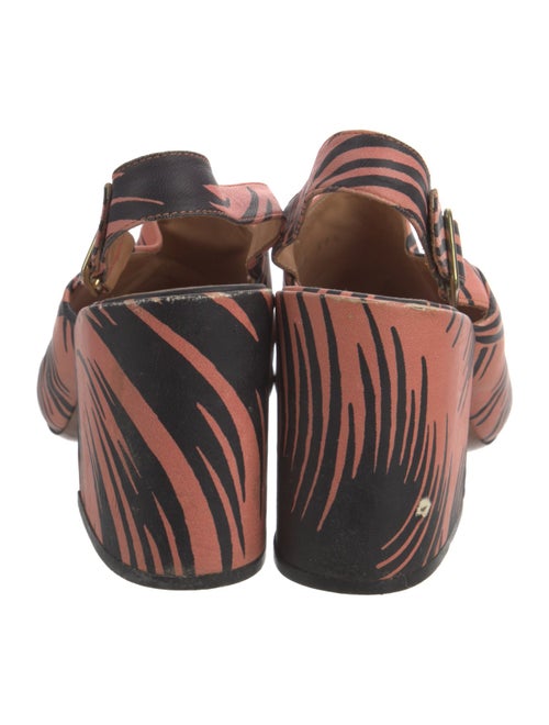 Dries Van Noten Canvas Printed Slingback Sandals