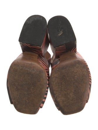 Dries Van Noten Canvas Printed Slingback Sandals