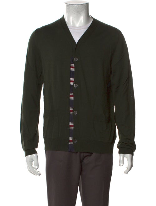 Dries Van Noten Wool Graphic Print Cardigan