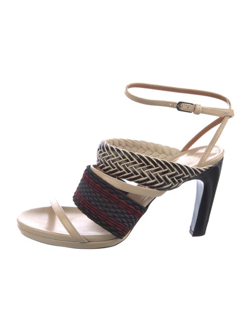 Dries Van Noten Leather Printed Sandals
