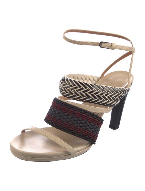 Dries Van Noten Leather Printed Sandals