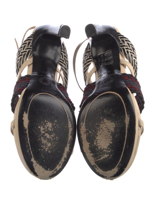 Dries Van Noten Leather Printed Sandals